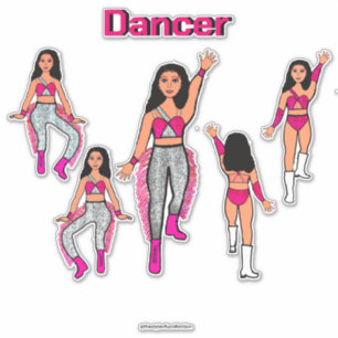 Add a Name Pink Silver Dancer  #2