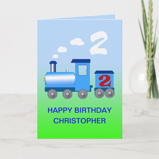 Add a name to a 2nd birthday card (Front)