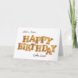 Add a nnme, a Birthday card for a cookie lover