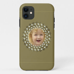 Add a photo to this frame with a diamond effect. iPhone 11 case
