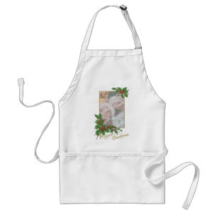 Add-A-Photo Vintage Happy Christmas Standard Apron