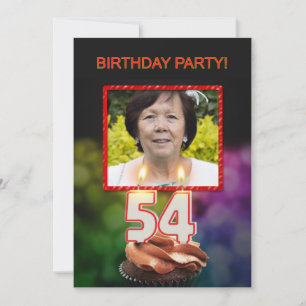 Add a picture, 54th Birthday party Invitation