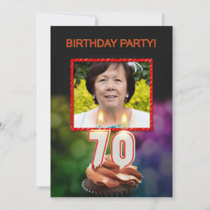 Add a picture, 70th Birthday party Invitation