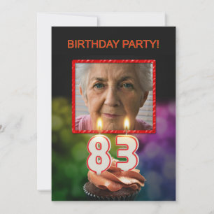 Add a picture, 83rd Birthday party Invitation