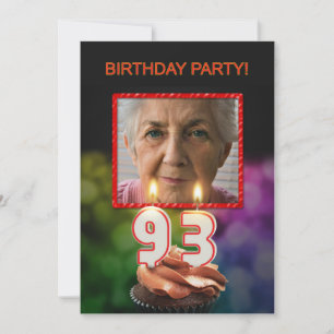 Add a picture, 93rd Birthday party Invitation