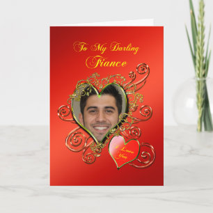 Add A Picture Fiance Valentines Day Hearts Holiday Card