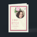 Add a picture, like a granddaughter, birthday card<br><div class="desc">A beautiful birthday day card that you can make extra special by adding a picture. A pink rose and jewelled frame for you to personalise. A card for a special person. A lovely verse inside completes this birthday card to say to someone 'You are like a granddaughter to me".</div>