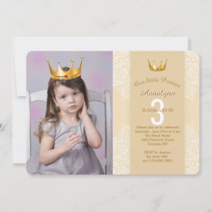 Add A Princess Crown To Your Photo Invitation