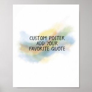 add a quote artistic watercolor paint soft colours poster