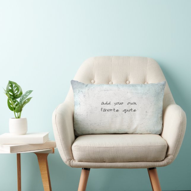 add a quote custom teal and grey distressed grunge lumbar cushion (Chair)