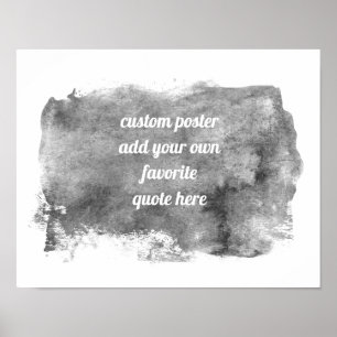 add a quote watercolor grey and white with text poster