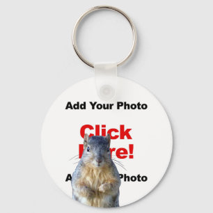 Add A Squirrel Custom Photo Keychain