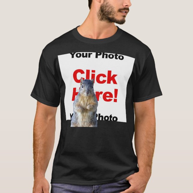 Add A Squirrel Custom Photo T-Shirt (Front)