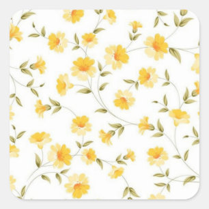  Add a Touch of Nature with Square Floral Stickers