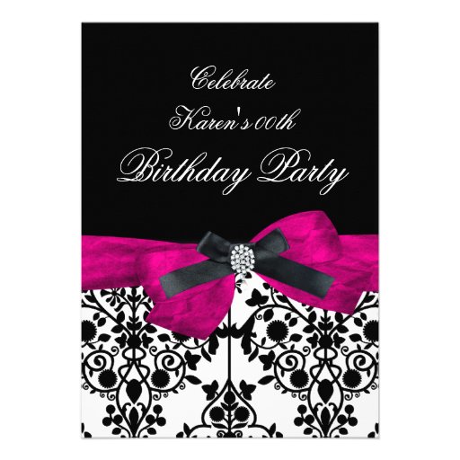 Black And White 40th Birthday Invitations, 4,000 Black And White 40th ...