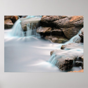 Add An Inspirational Quote Silky Garden Waterfall Poster