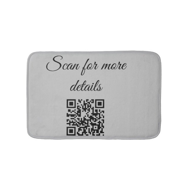 add and scan q r code here add text name here bath mat (Front)