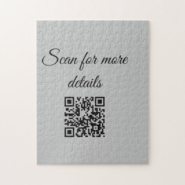add and scan q r code here add text name here jigsaw puzzle (Vertical)