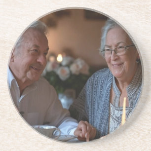 Add Anniversary Photo Customise Coaster