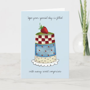 Add Any Age Sweet Surprises Cake Birthday Greeting Card