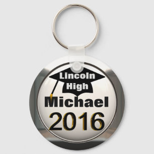 Add Any Name 2016 Graduation Silver Keychain