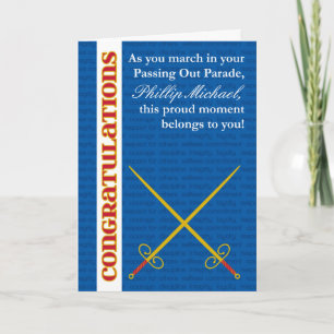 Add Any Name Custom Passing Out Congratulations Card
