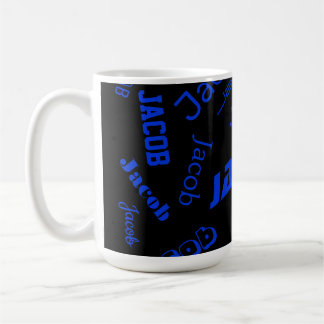 Add Any Name or Word | Blue & Black Coffee Mug