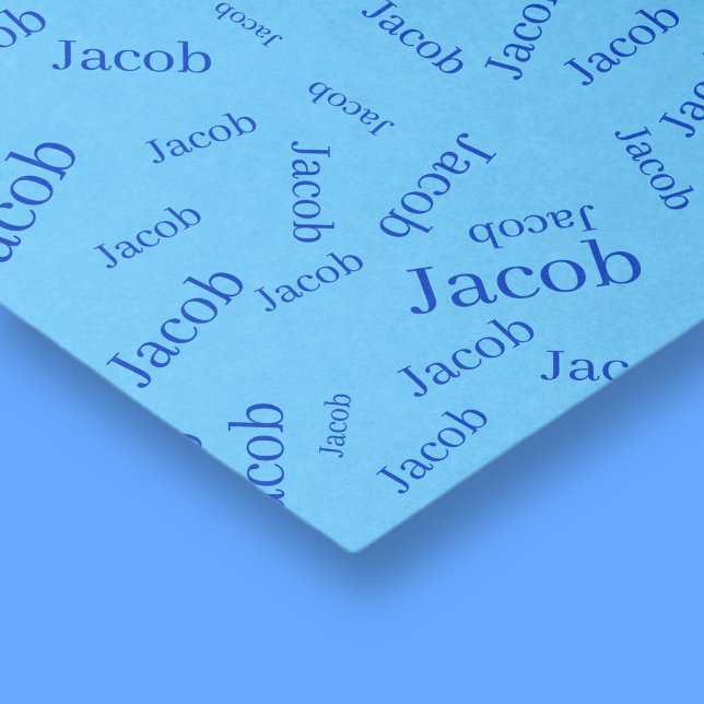 Add Any Name or Word | Blue & Sky Blue Tissue Paper (Creator Uploaded)
