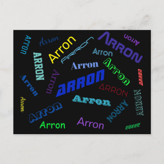 Add Any Name or Word | Multi-Coloured Postcard