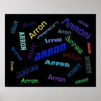 Add Any Name or Word | Multi-Coloured Poster