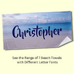 Add Any Name to this Beach Background  Beach Towel<br><div class="desc">Add Any Name to this Beach Background  - - See my store for lots more great designs.</div>