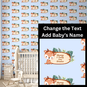Add Baby Name Text Phrase, Cute Baby Deer Sign Wallpaper