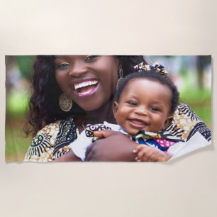 Add Baby Photo Customize Personalize Beach Towel
