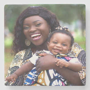 Add Baby Photo Customize Personalize Stone Coaster