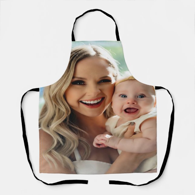 Add Baby Photo Personalize Customize Apron (Front)