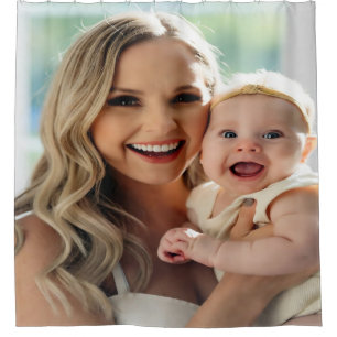 Add Baby Photo Personalize Customize Shower Curtain