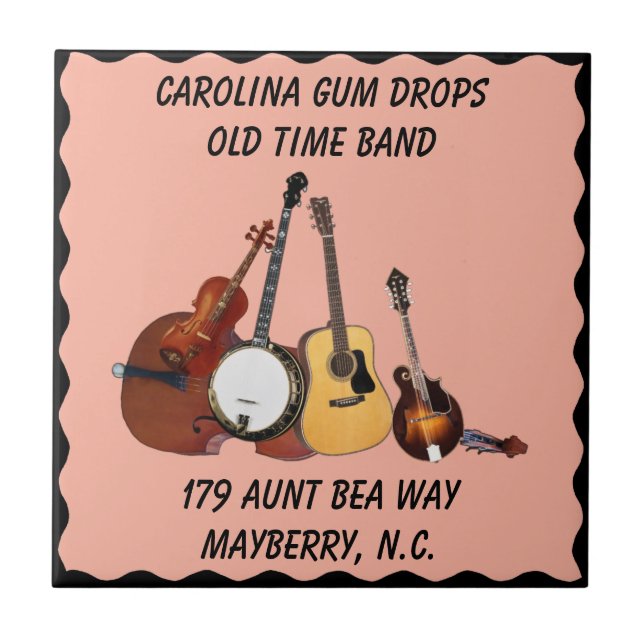 ADD BAND NAME NOST POPULAR BACKGROUNDS CERAMIC TILE (Front)