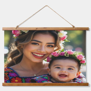Add Beautiful Baby Photo Personalize Hanging Tapestry