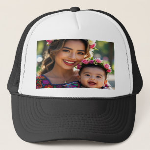 Add Beautiful Baby Photo Personalize Trucker Hat