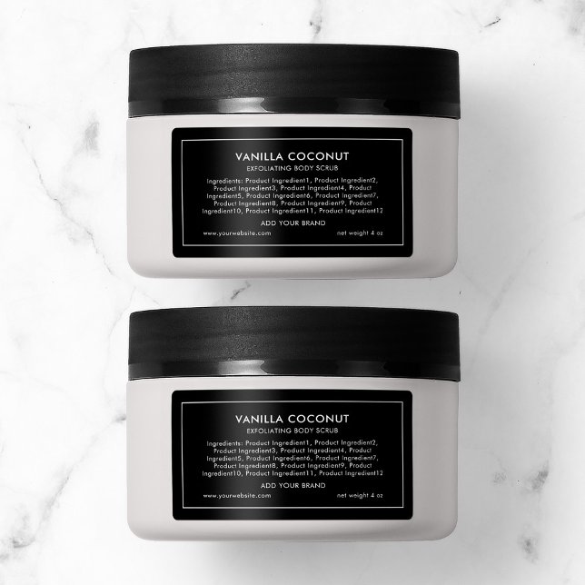 Add Brand Editable Colour Modern Ingredients Label (Creator Uploaded)