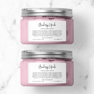 Add Brand Modern Script Minimalist Ingredients Label