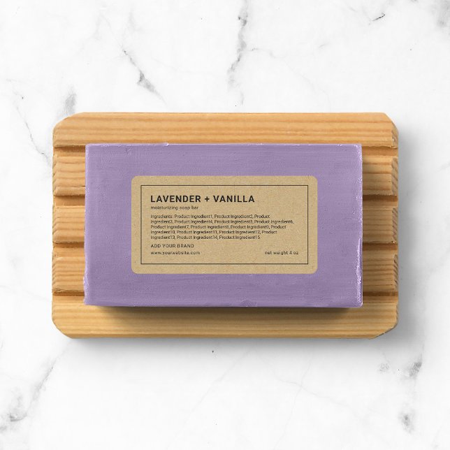 Add Brand Thin Gray Border Kraft Ingredients Label (Creator Uploaded)