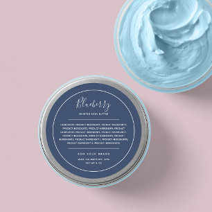 Add Brand White Border Editable Colour Ingredients Classic Round Sticker