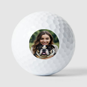 Add Bulldog Photo Personalise Customise Golf Balls