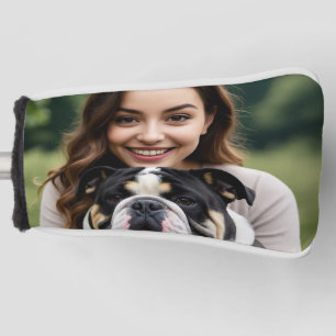 Add Bulldog Photo Personalise Customise Golf Head Cover