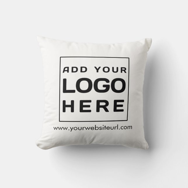 Add Business Brand Logo Company Office Reception Cushion (Front)