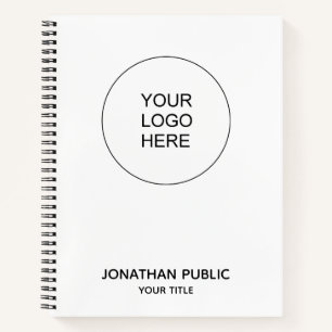 Add Business Company Logo Text Here Customise Notebook