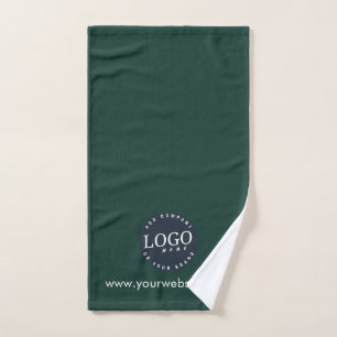 Add Business Logo and Company Website Clients Swag Hand Towel