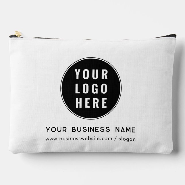 Add Business Logo and Company Website Custom Accessory Pouch (Front)