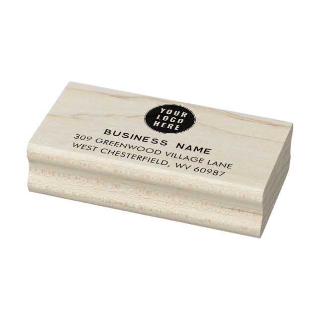 Add Business Logo and Company Website Custom Rubber Stamp (Stamp)